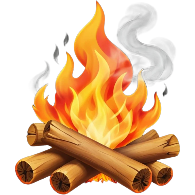 Campfire smoking emoji