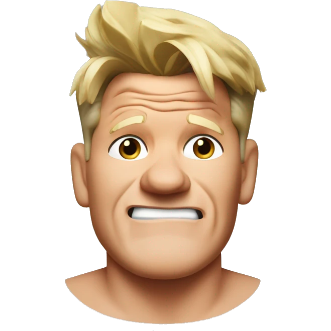 Gordon Ramsay looking up emoji