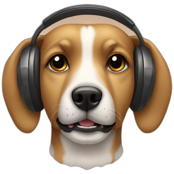dog dj emoji