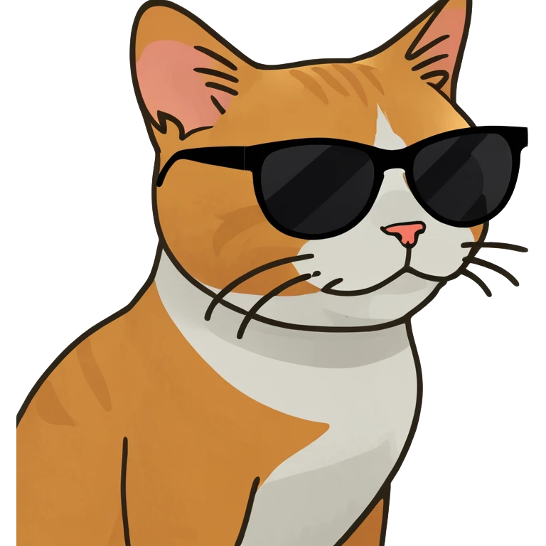 Cat with sunglasses emoji