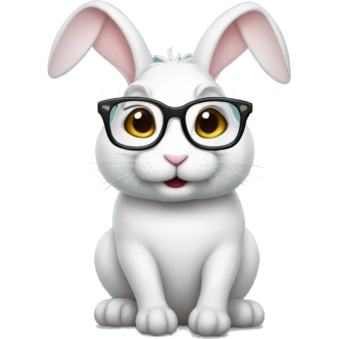 rabbit wearing glasses  emoji