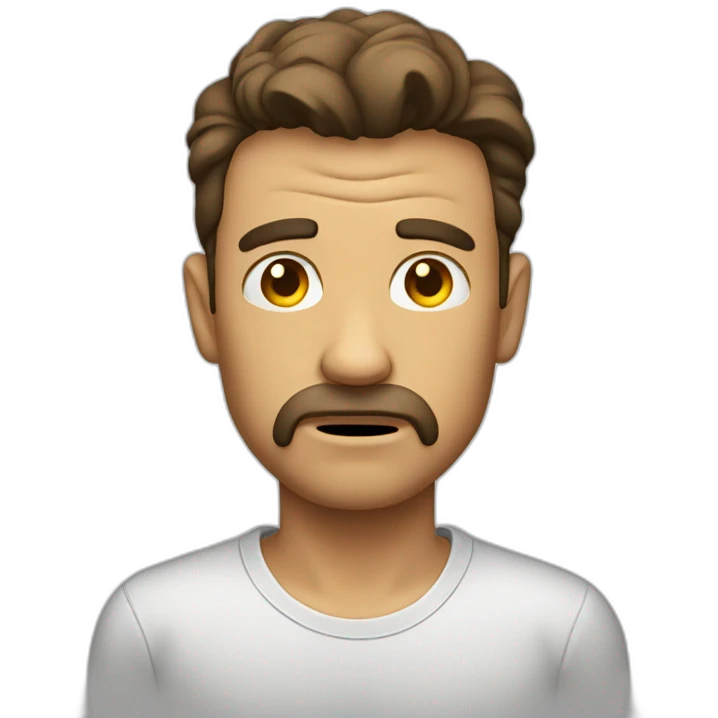 A man pissed with his life emoji