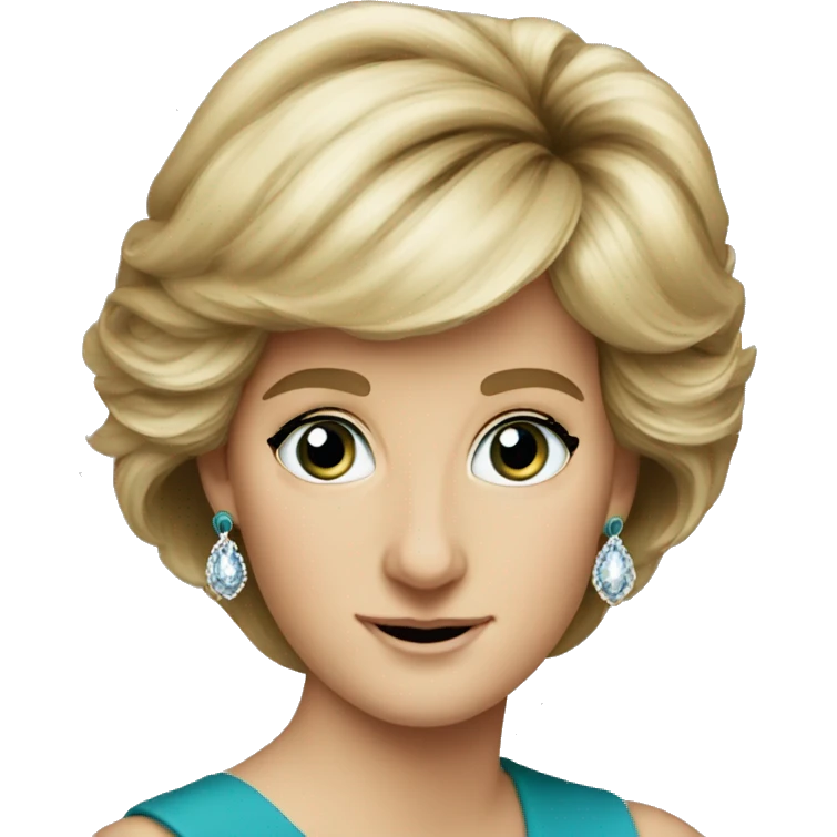 Princess Diana being doe-eyed emoji