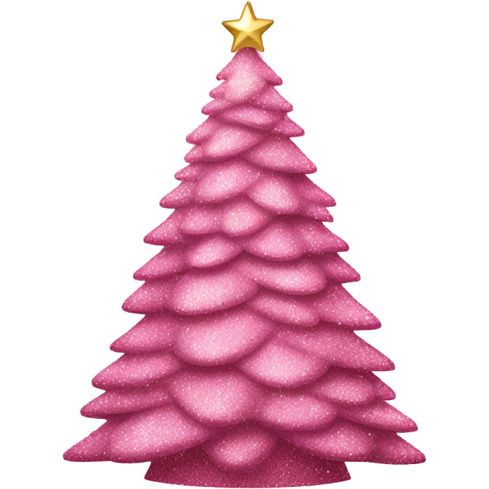 Large pink Christmas tree decorated with glitter  emoji