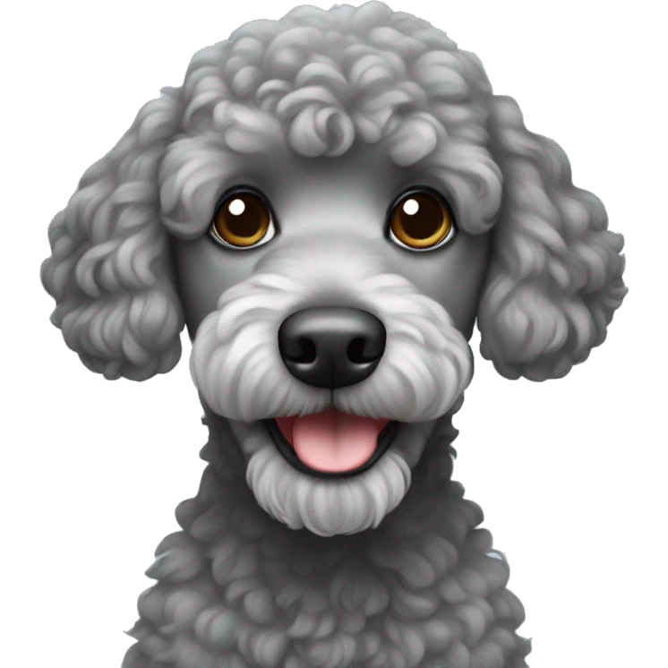 Small grey poodle mix emoji