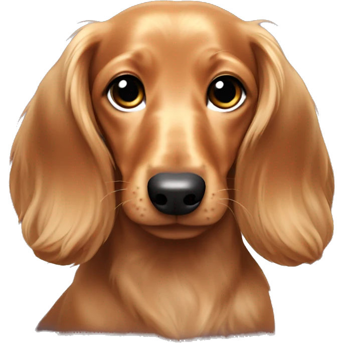 Long hair dachshund puppy emoji