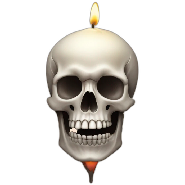 candle on the skull emoji
