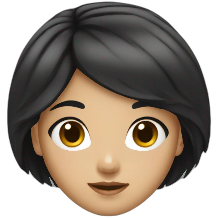 black hair asian girl emoji