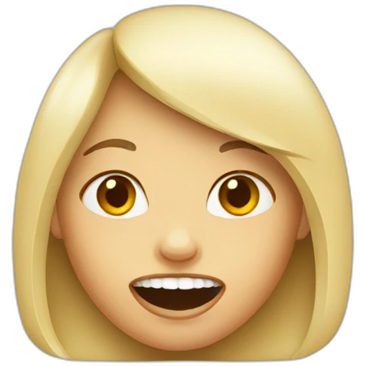 Girl with hole tooth  emoji
