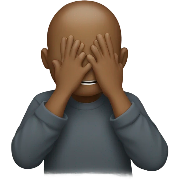 Fun hiding face emoji
