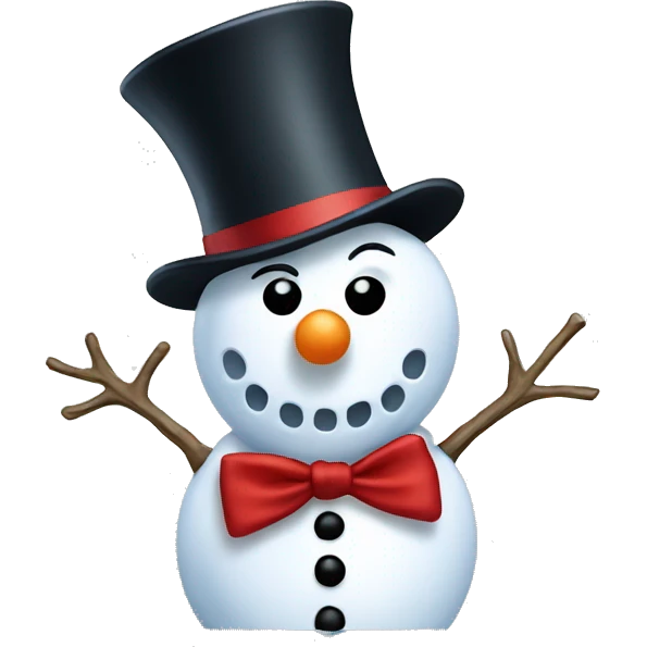 snowman with top hat emoji