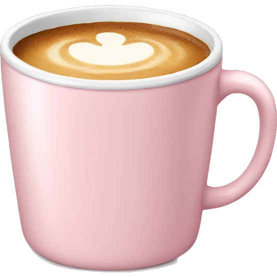light pink coffee cup emoji