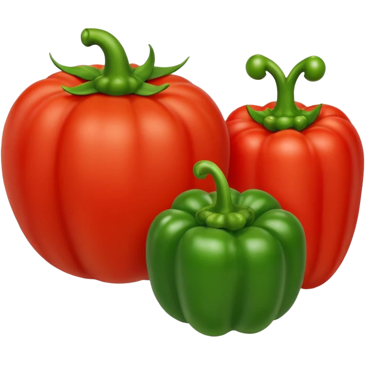 Tomato and bell pepper together emoji