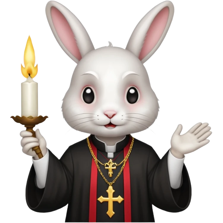 Priest Exorcist rabbit  emoji
