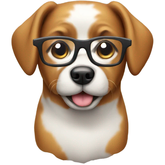 dog with glasses emoji