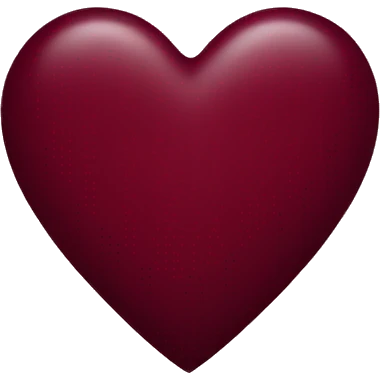 Single burgundy heart emoji
