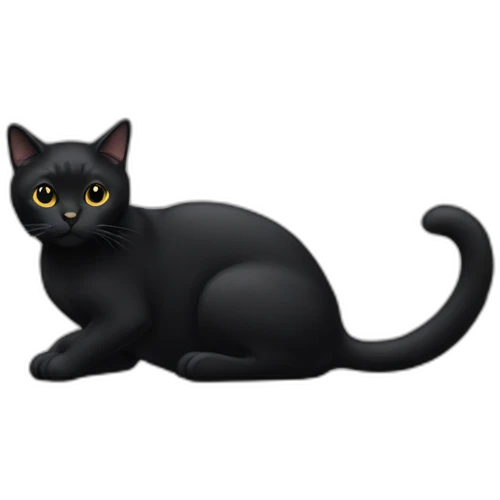 all-black-cat-body-notail emoji