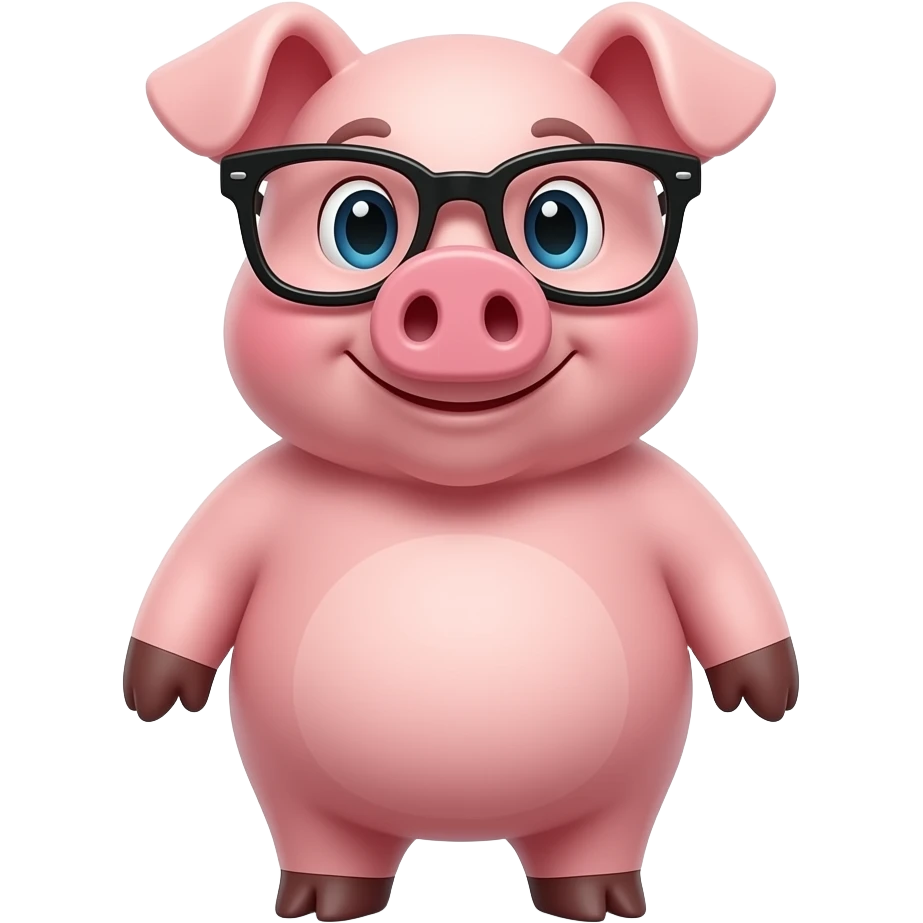 pigs with glasses emoji