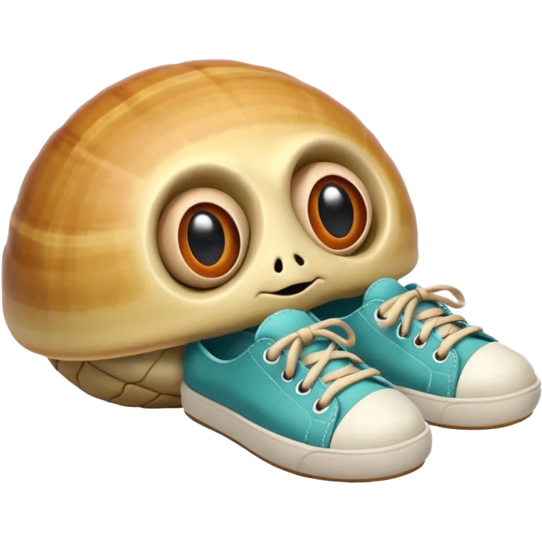 Marcel the shell with shoes on emoji
