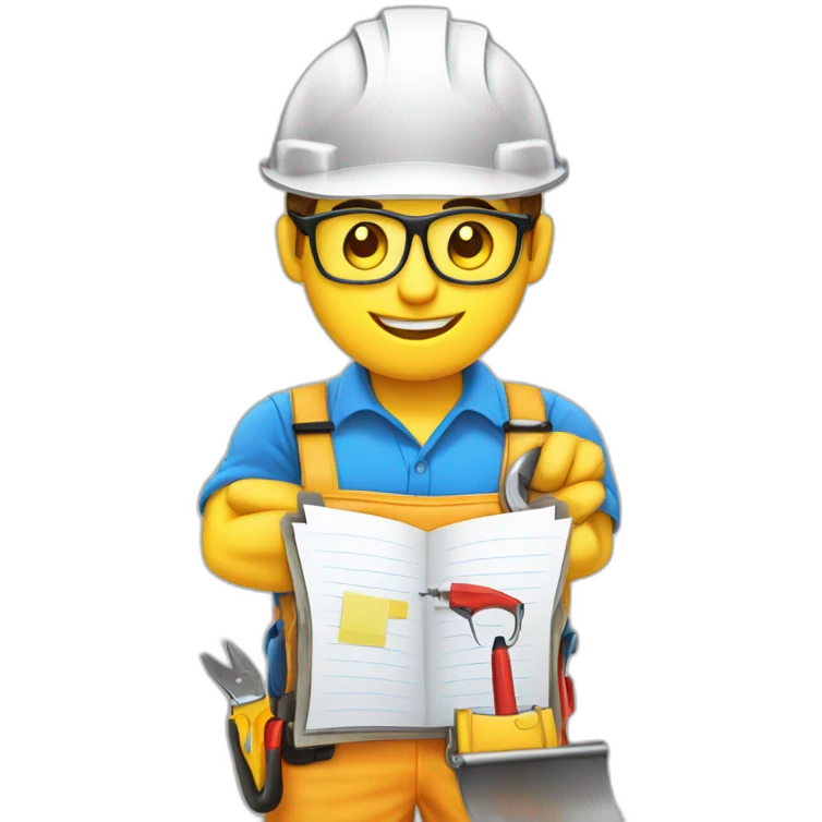 handyman clipboard data chart graph mail emoji