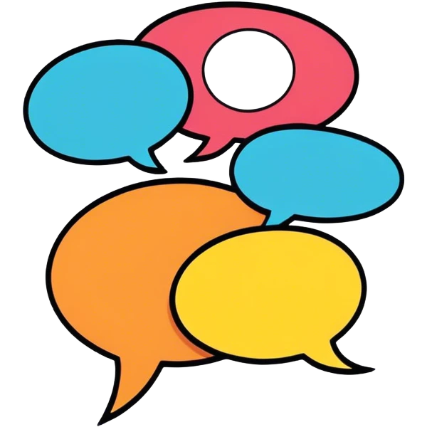 Comic drawing icon, vintage American comic book style (like Teenage Mutant Ninja Turtles), 2-3 overlapping panels with dynamic action, bold black outlines, vibrant colors, speech bubbles, minimalistic design, on a white background. emoji