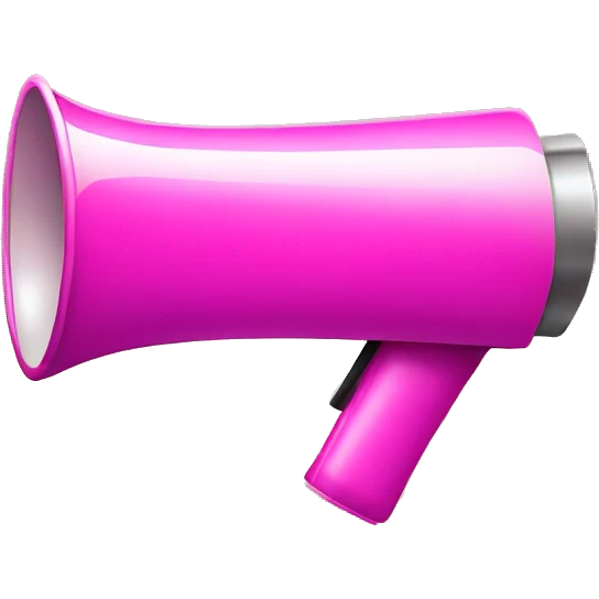 Pink Megaphone sparkles emoji