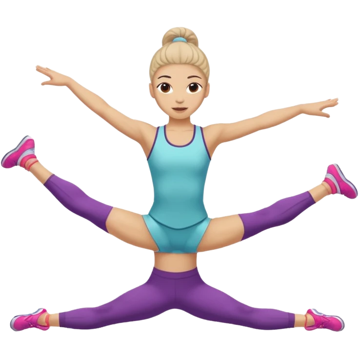 make sa girl doing split with only 2 legs emoji