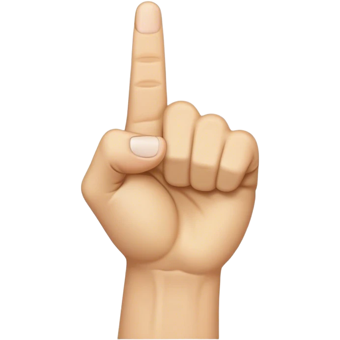 a fist facing up with r finger extended emoji