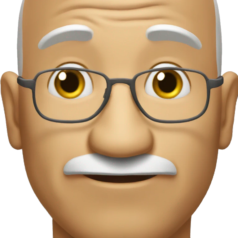 old bald guy no beard emoji