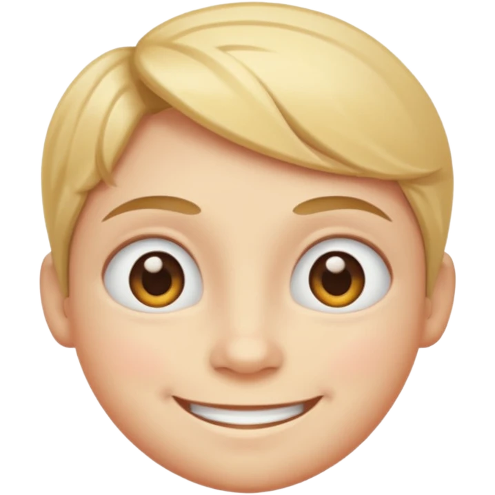 Round face and crossed eyes and smile emoji