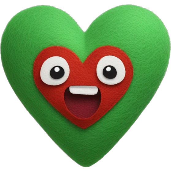 heart made of felt emoji