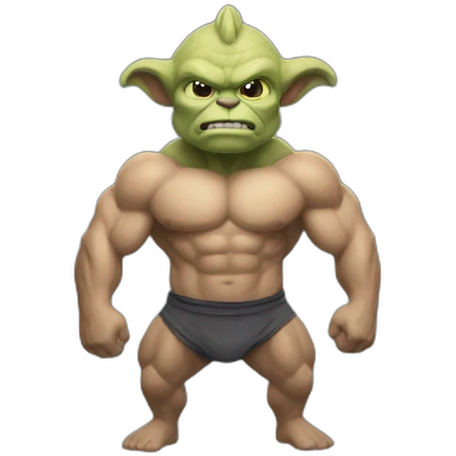 Grogu musculation emoji