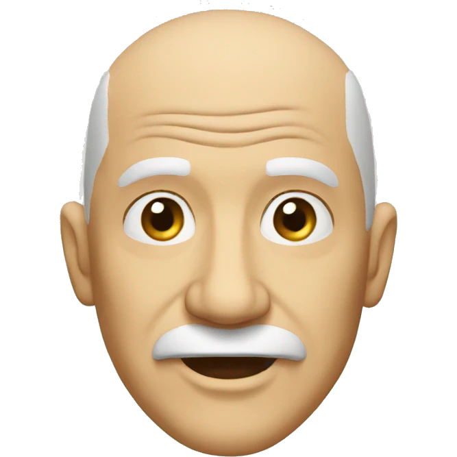 Old man bald emoji