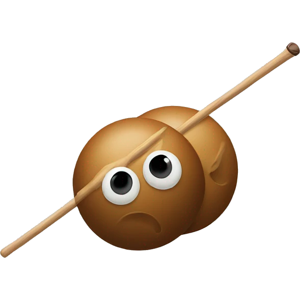 two balls with a stick in between them emoji