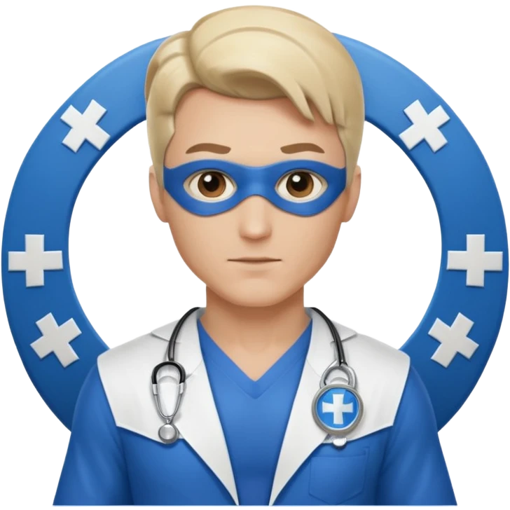 Male nurse superhero  emoji