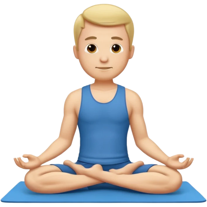 man doing yoga emoji