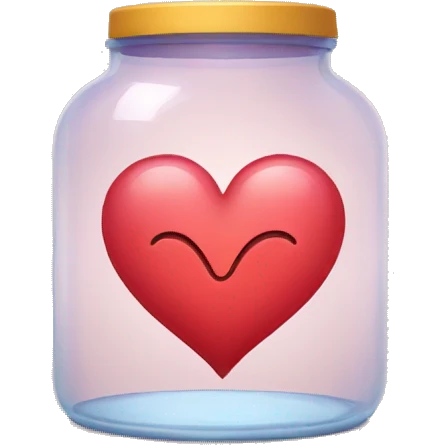 heart inside a glass jar emoji
