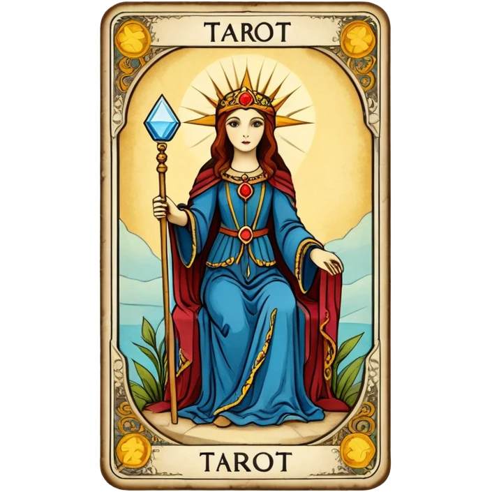 make a tarot card with a message emoji