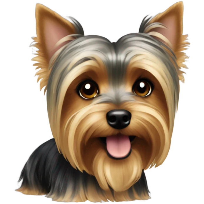 Dog yorkshire terrier cute emoji