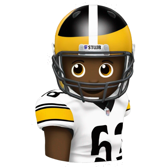 Emoji with Steelers helmet  emoji