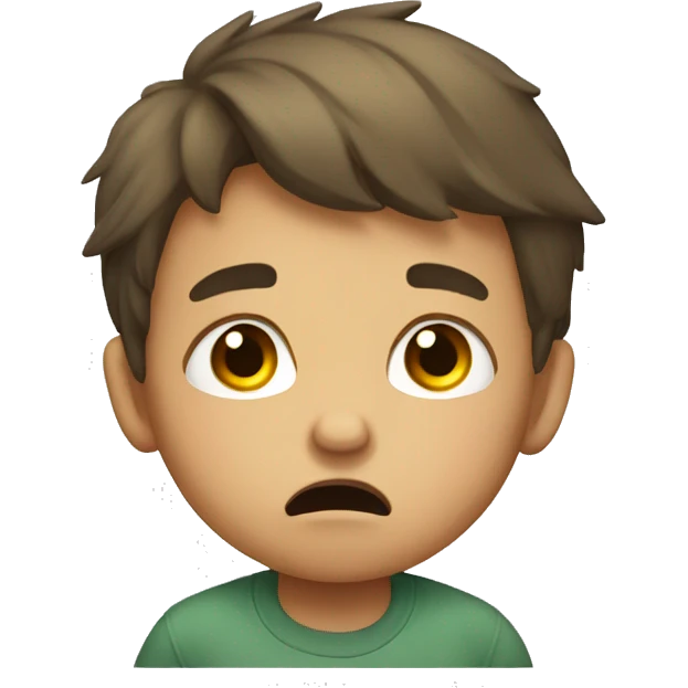 upset kid emoji