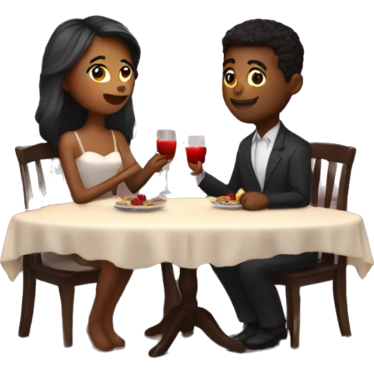 Romantic candle lit dinner date emoji