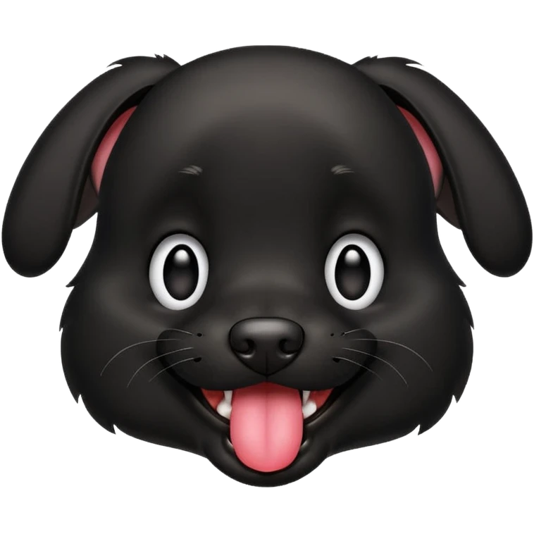 laughing black dog emoji