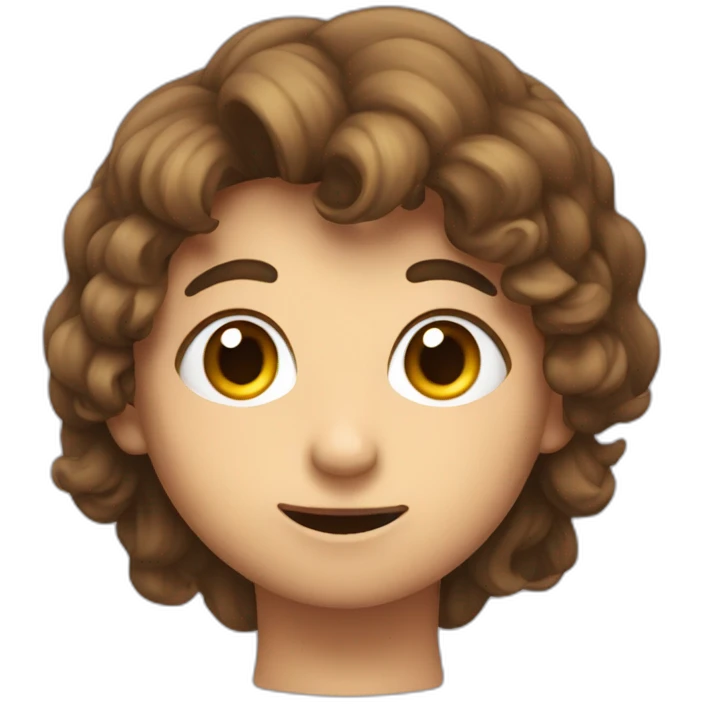 una persona hacien mewing emoji