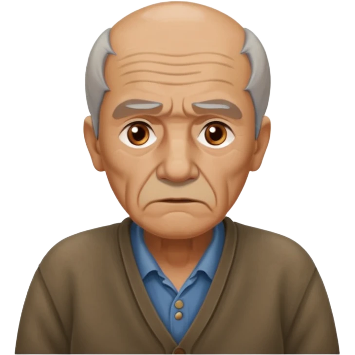 abuelo de pueblo serio y desconfiado. estilopaco martinez soria emoji