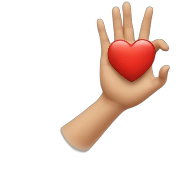 heart with hand emoji