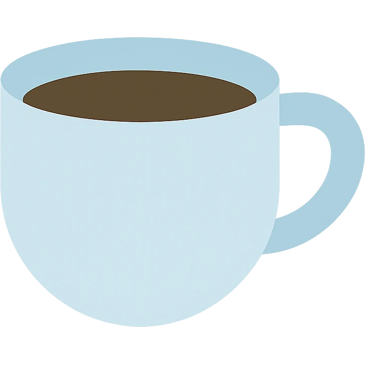 coffee cup icon with color emoji
