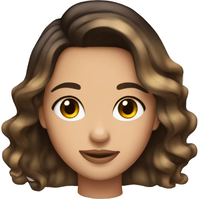 pretty brunette girl with balayage  emoji