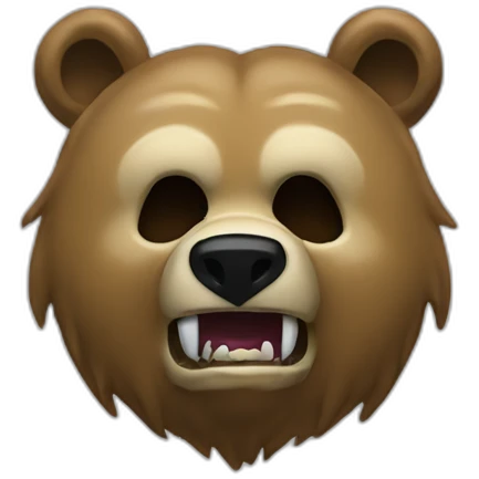 ghostface with a grizzly head emoji