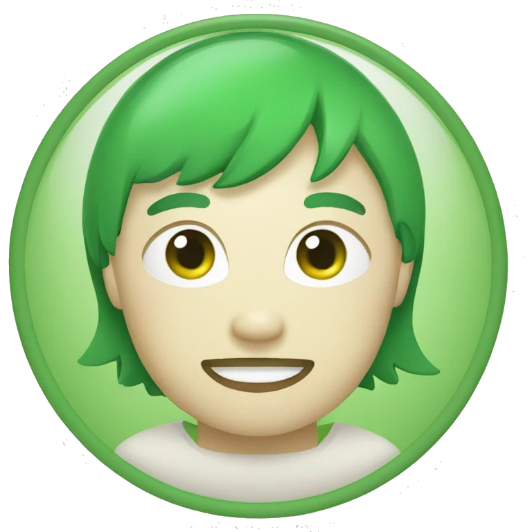 Green round icon with chinese font 素 inside the round icon emoji